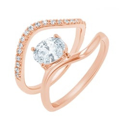 Romantisches Verlobungs-Set mit Lab Grown Diamantringen Thea