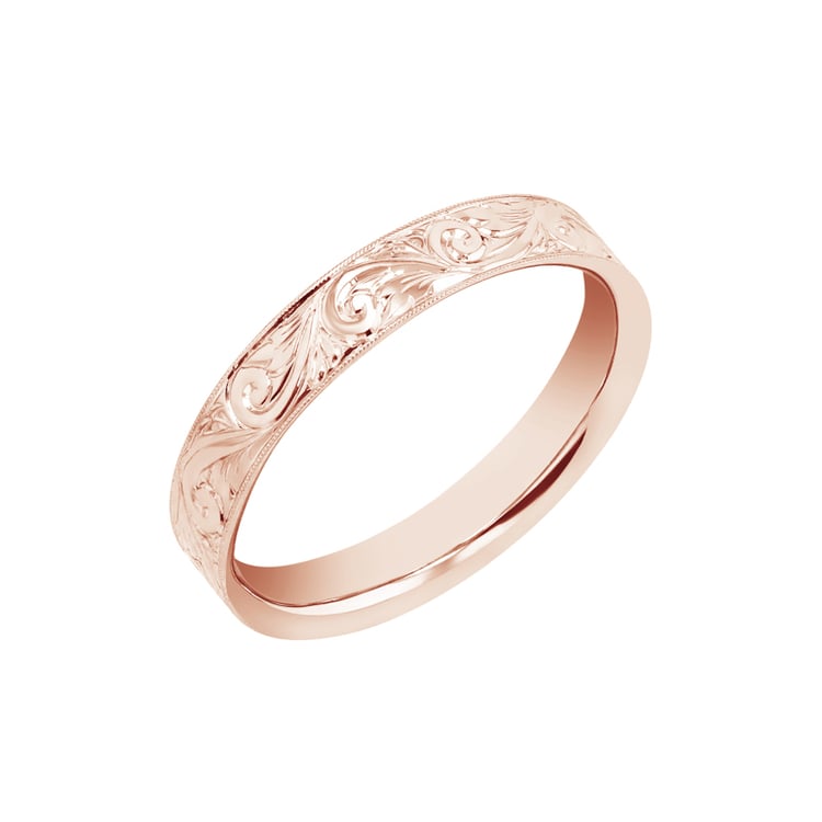 Vintage Eheringe mit Gravur und einem Diamanten Denton 98403