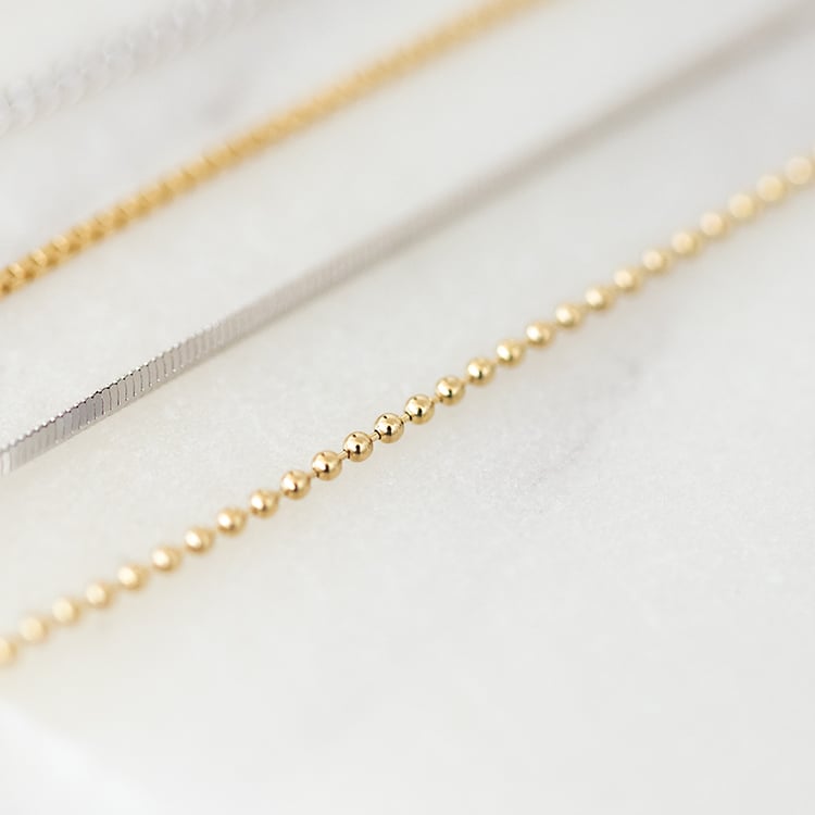 Kette 45 cm aus 14k Gold mit Kugeln 136088