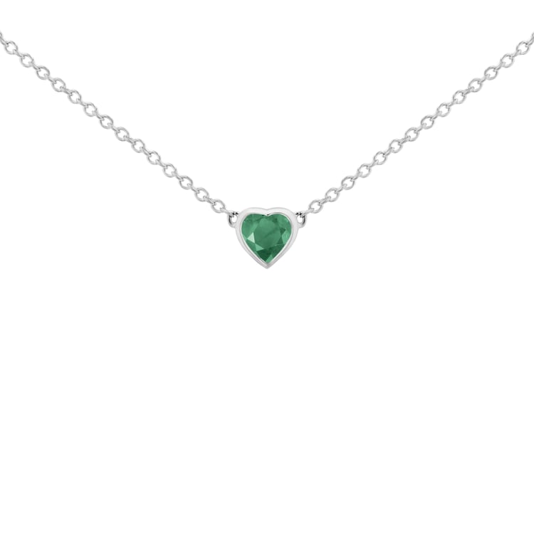 Halskette mit Smaragd in Herzform Davila 144784