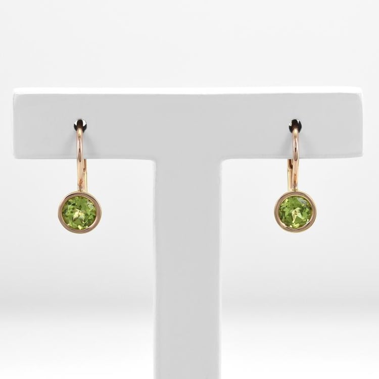 Zauberhafte goldene Ohrhänger mit Olivinen Vega 47691