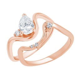 Romantisches Verlobungs-Set mit Lab Grown Diamantringen Lylah
