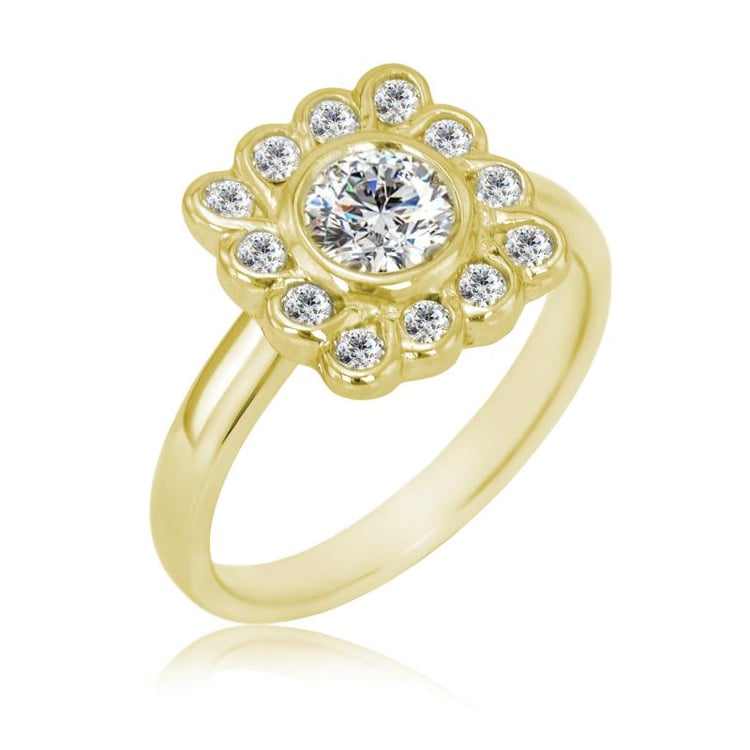 Goldener Verlobungsring