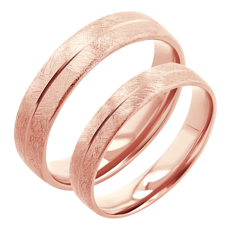 Goldene Eheringe mit gekratzter Oberfläche Alesha 117517