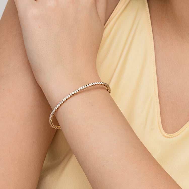 Goldenes Flexi Armband mit Lab Grown Diamanten 165071