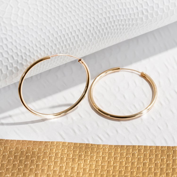 Goldene runde Ohrringe Banks 109201