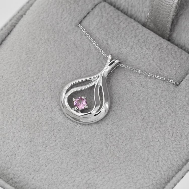 Romantischer Anhänger aus Gold mit rosa Saphir Tommie 41144