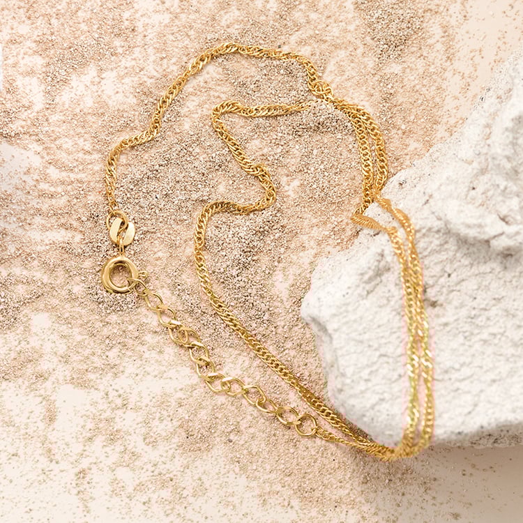 Silberne Singapurkette 42 cm 124447