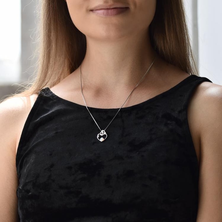 Anhänger Mutter und Kind mit weißem Opal und Diamant Ella 32961