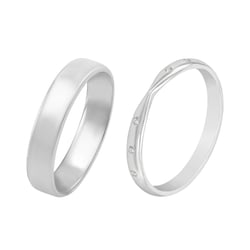 Ehering Eternity Goldring und Herren Komfort Ring Toskani