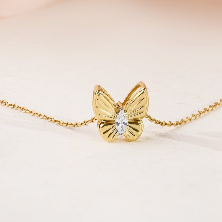 Anhänger mit Diamanten in Form eines Schmetterlings Larisa 163609