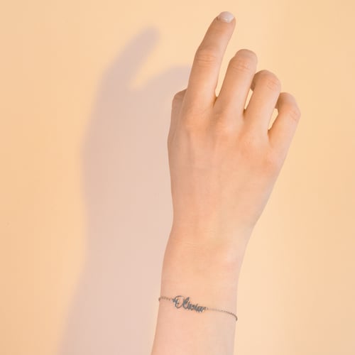 Silbernes Armband mit Namen Elissa