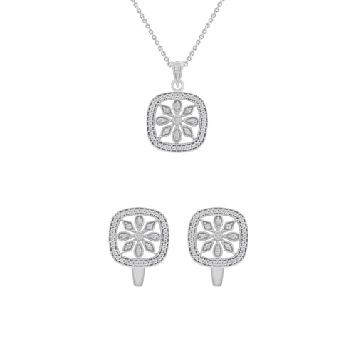 Schmuckset voller Blumen und Diamanten Lavern