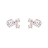 Silberne Cluster Ohrringe mit Moissaniten und Lab Grown Diamanten Kerrie