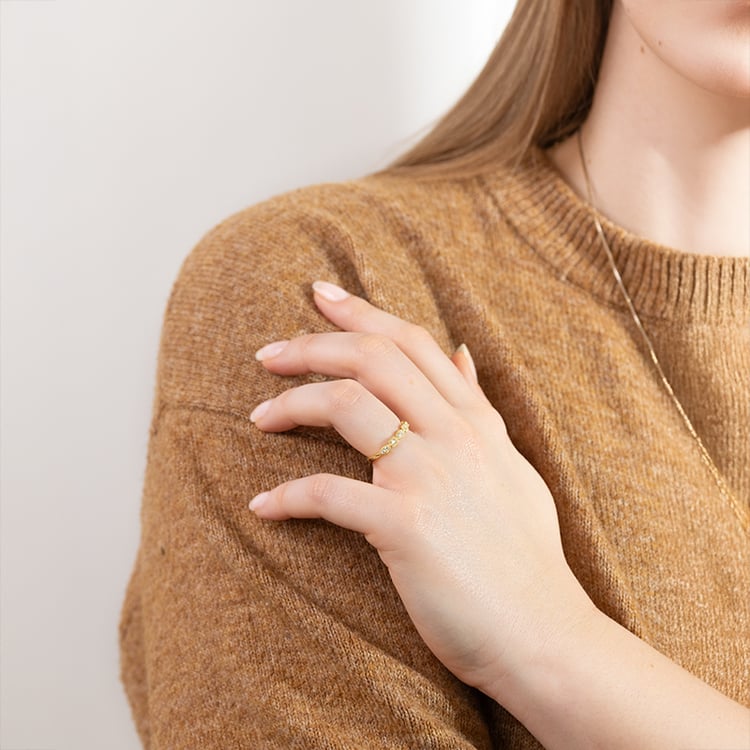 Silberner Eternity-Ring mit Lab Grown Diamanten Hadya 151151