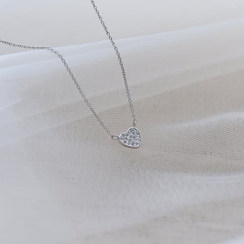 Diamant-Halskette in Herz-Form Sie