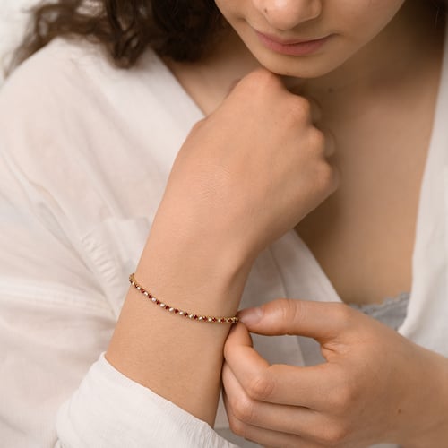 Tennisarmband mit Rubinen und Diamanten Kendrick