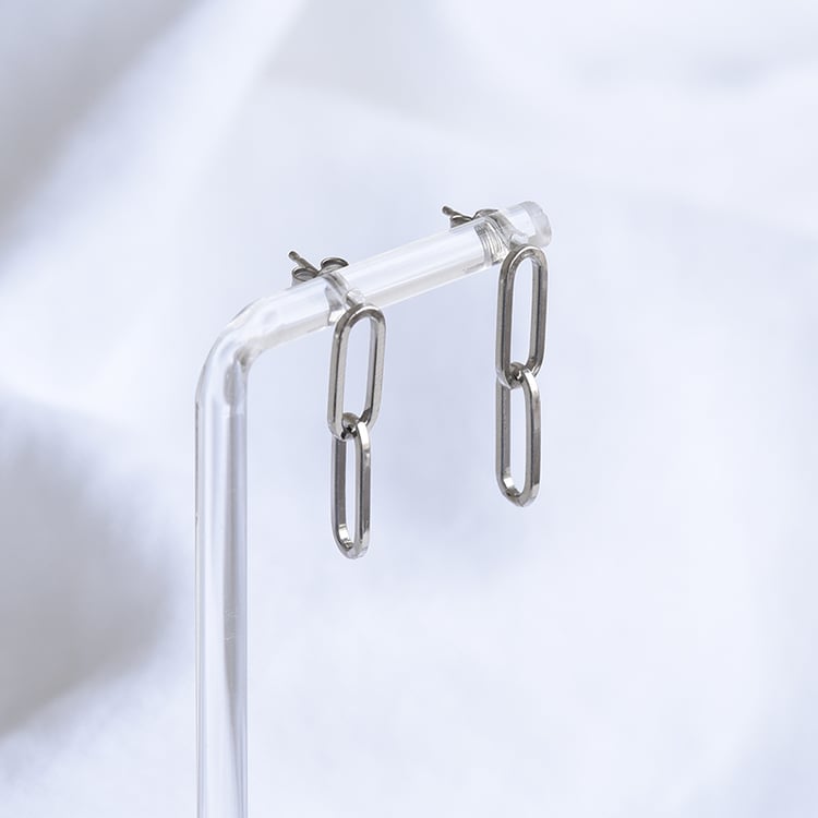 Silberne minimalistische Ohrringe Annette 84463