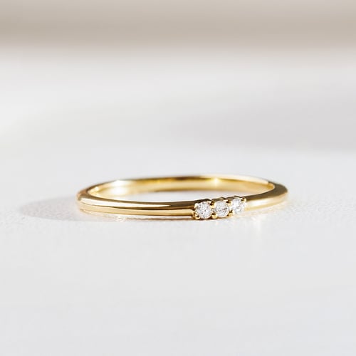 Silberner Diamantring Nicklas