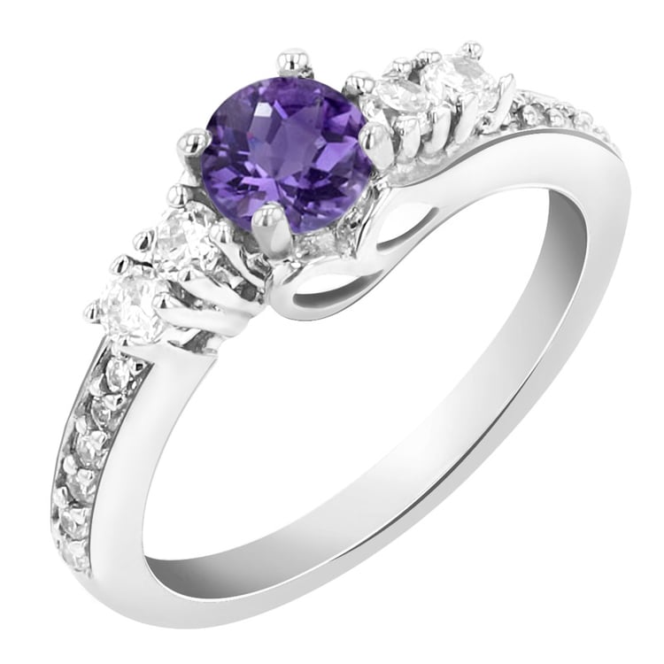 Romantischer Silberring mit Amethyst Tereza