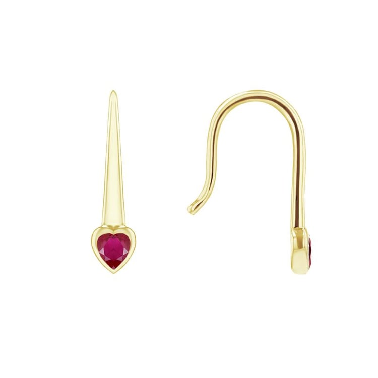 Hängeohrringe mit Rubinherzen Levy 99829