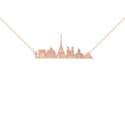 Goldene oder Platinkette mit Anhänger Stadt Paris