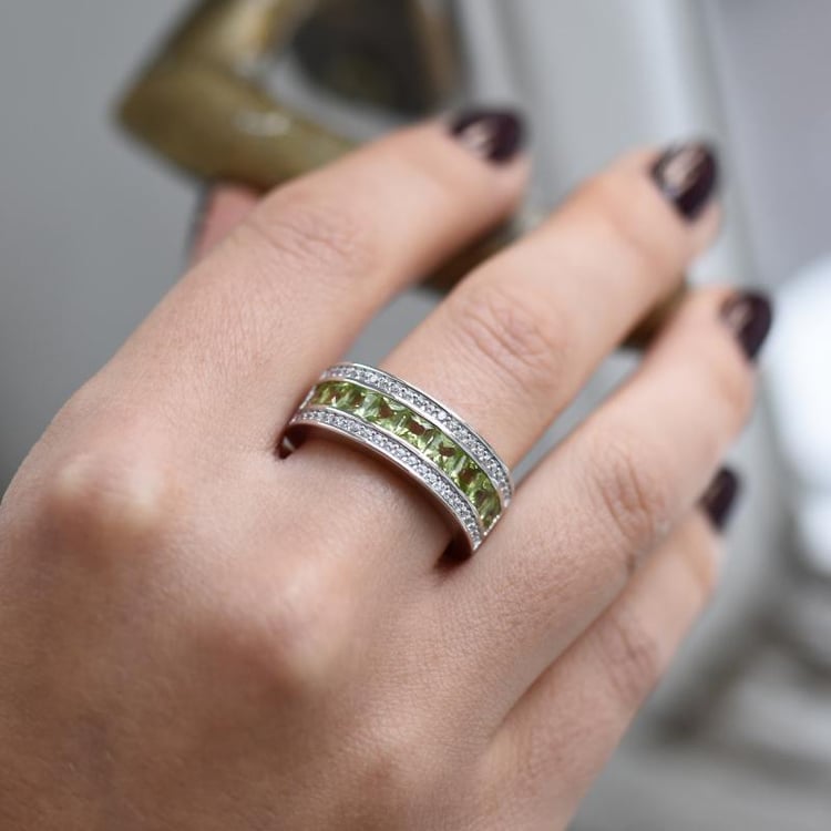 Olivin Eternity-Ring aus Silber Paulinie 49794