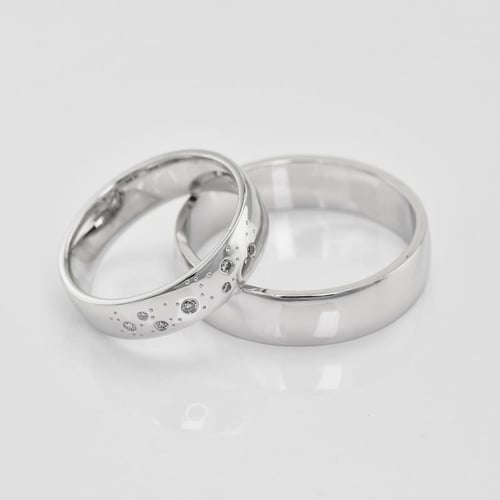 Trauringe aus Platin mit Diamanten Erich