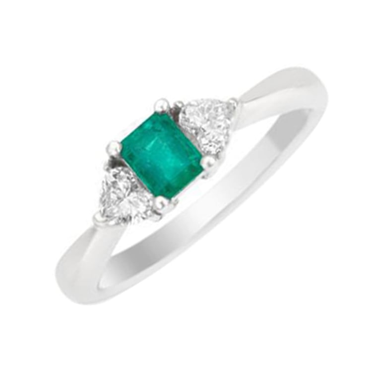 Ring mit Smaragd und Diamanten Cary