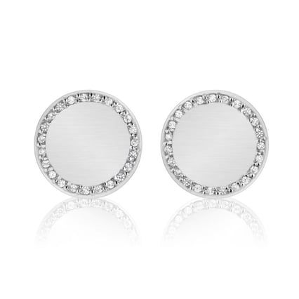 Silberne Manschettenknöpfe mit Diamanten Tallis