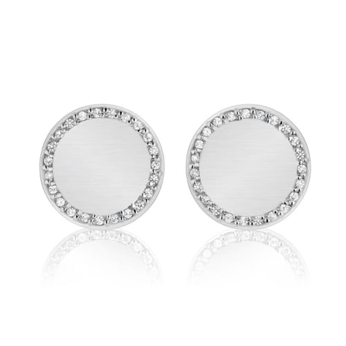Silberne Manschettenknöpfe mit Diamanten Tallis