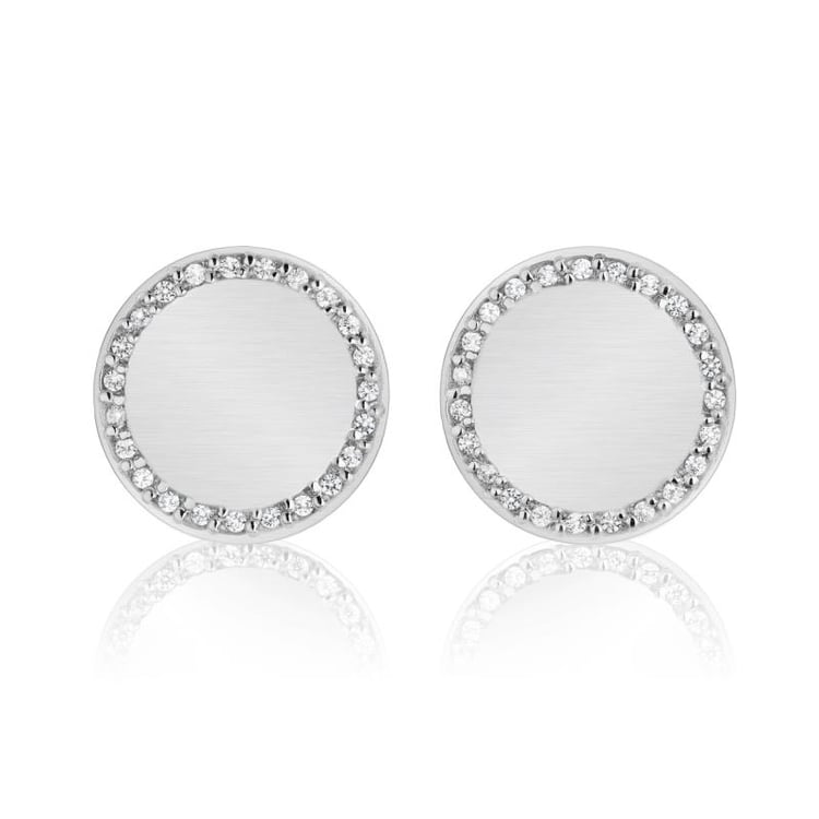 Silberne Manschettenknöpfe mit Diamanten 8604