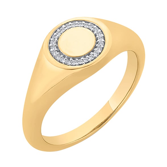 Goldring mit Diamanten 63872
