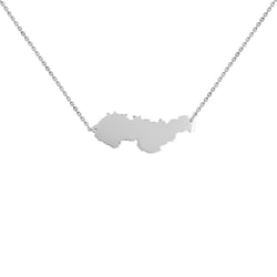 Goldene oder Platinkette mit Anhänger in Form der Tschechoslowakei