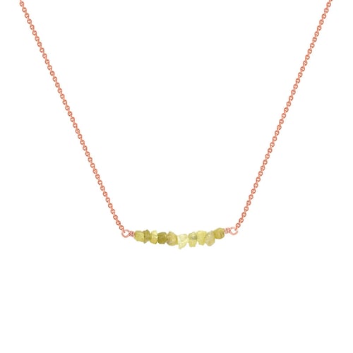 Goldener Choker mit ungeschliffenen gelben Diamanten Inaku