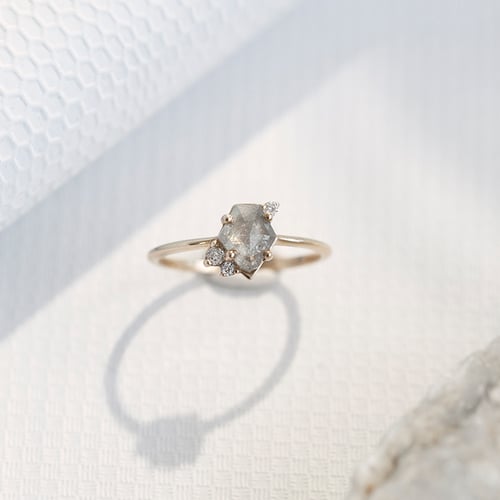 Ring mit Salt and Pepper Diamanten und Lab Grown Diamanten Kendra