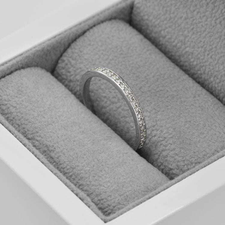 Eternity-ring mit 1.25 mm großen Moissaniten Mewya 105285