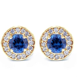Ohrringe mit Saphiren und Diamanten Idelle