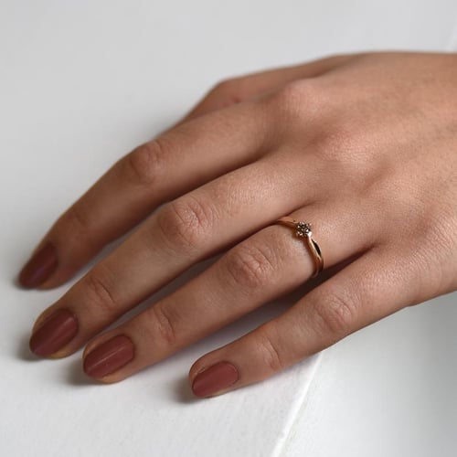 Verlobungsring mit Champagner Diamant Amrusha