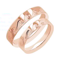 Eheringe mit einer Wellengravur Carlin