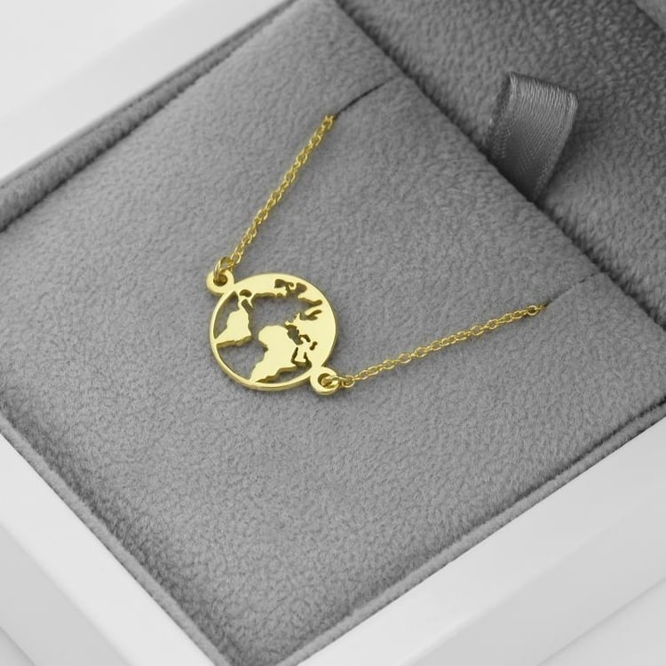 Minimalistisches Armband mit Weltkarte Earth 46683