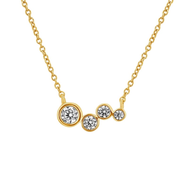 Moderne silberne Halskette mit Diamanten Viola 163658