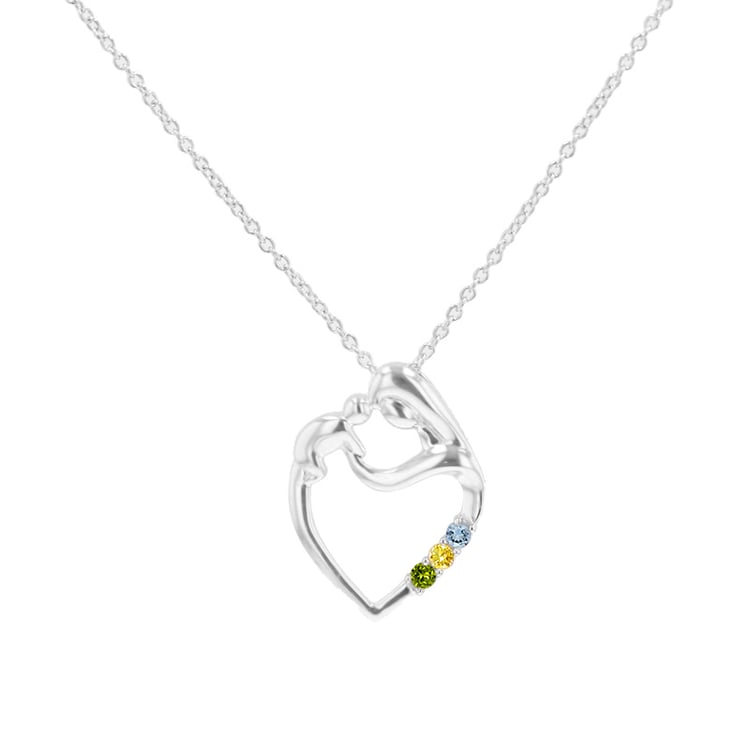 Anhänger Mutter und Kind mit Edelsteinen Ihrer Wahl Eisa 119993