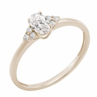 Verlobungsring aus Gold in Champagnegold mit Lab Grown Diamanten Sheldo