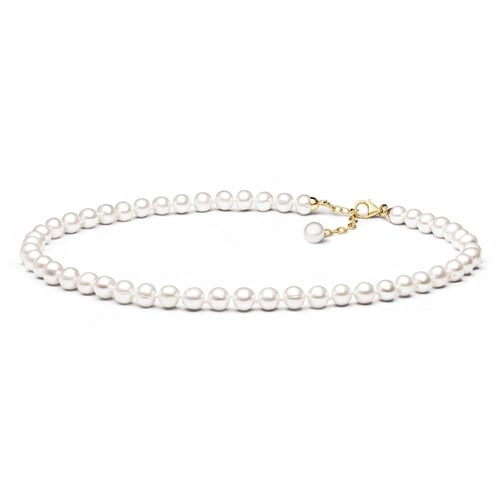 Elegante Perlenhalskette in Silber Ermine