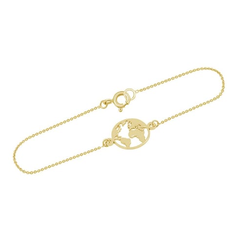 Minimalistisches Armband mit Weltkarte Earth