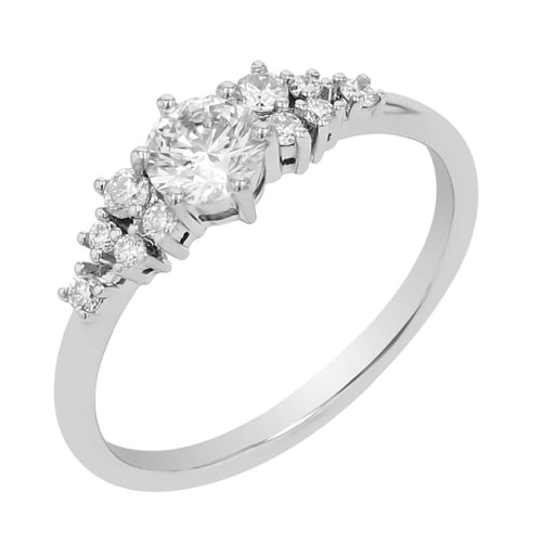 Romantisches Verlobungs-Set mit Diamantringen Edge
