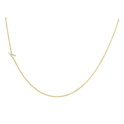 Silberne Kette mit einem Buchstaben und Lab Grown Diamanten Lupe