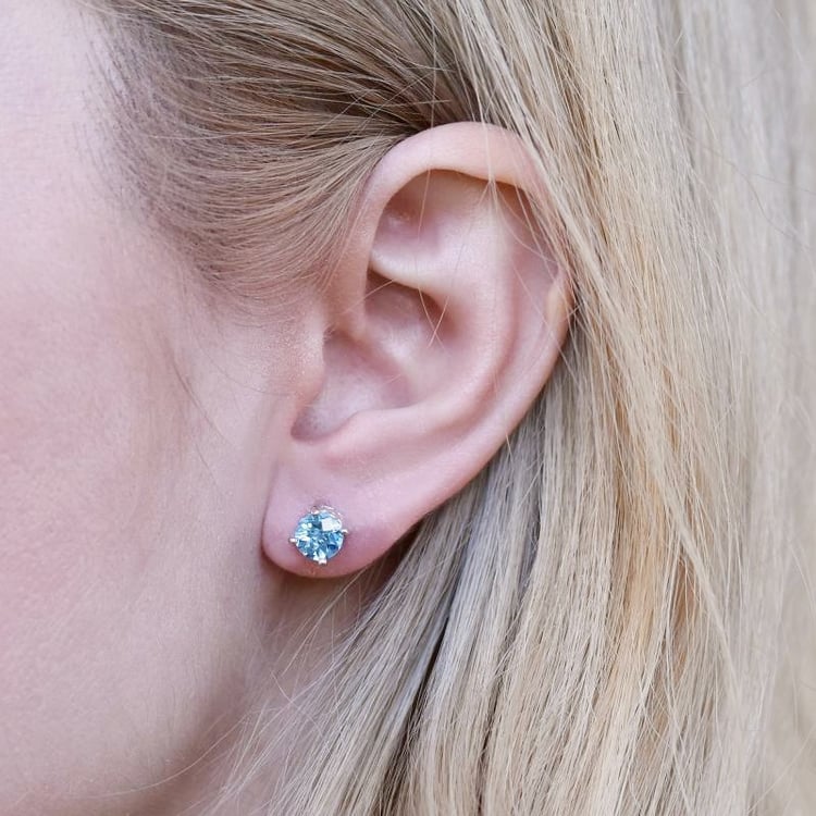 Silberne 2.00ct Ohrringe mit Topasen Drary 106834