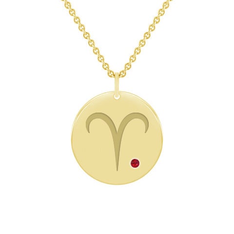 Rubin Widder Anhänger in Gelbgold 59957